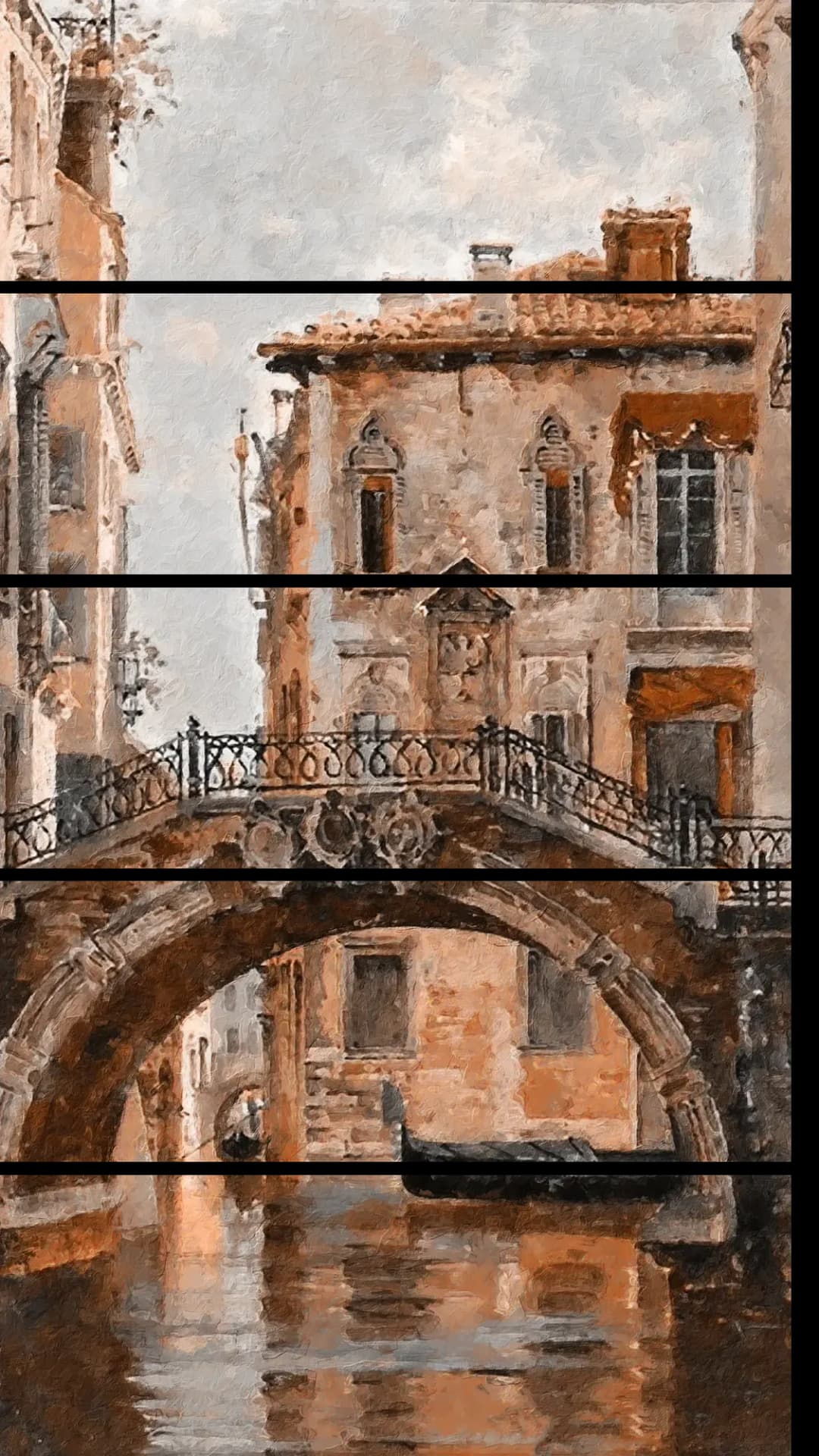 Venice Stone Bridge – 5 Panels Straight
