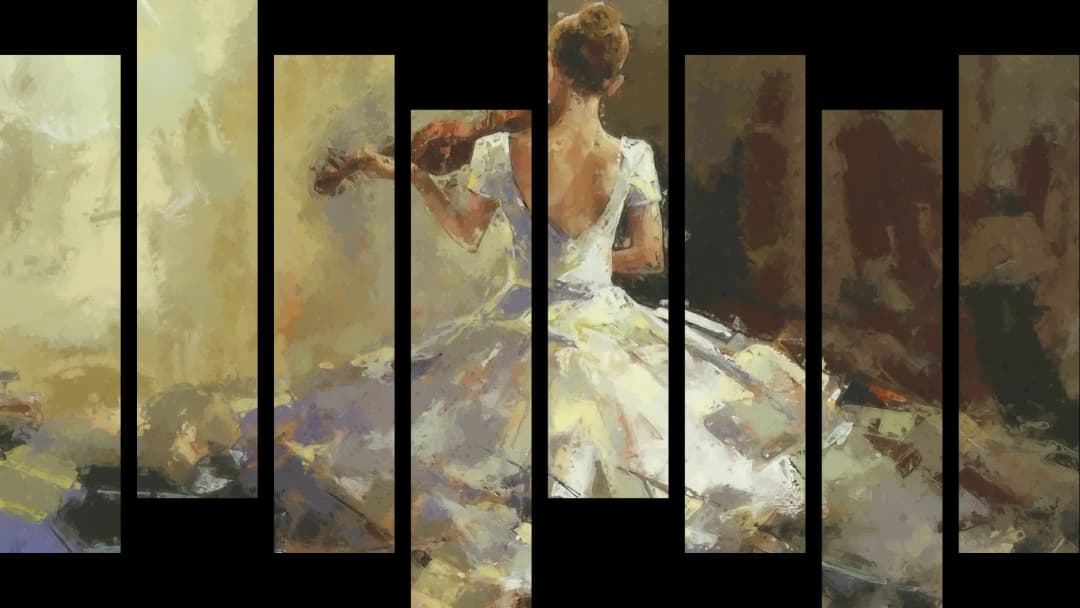 White Dress Violinist – 8 Panels Hierarchy