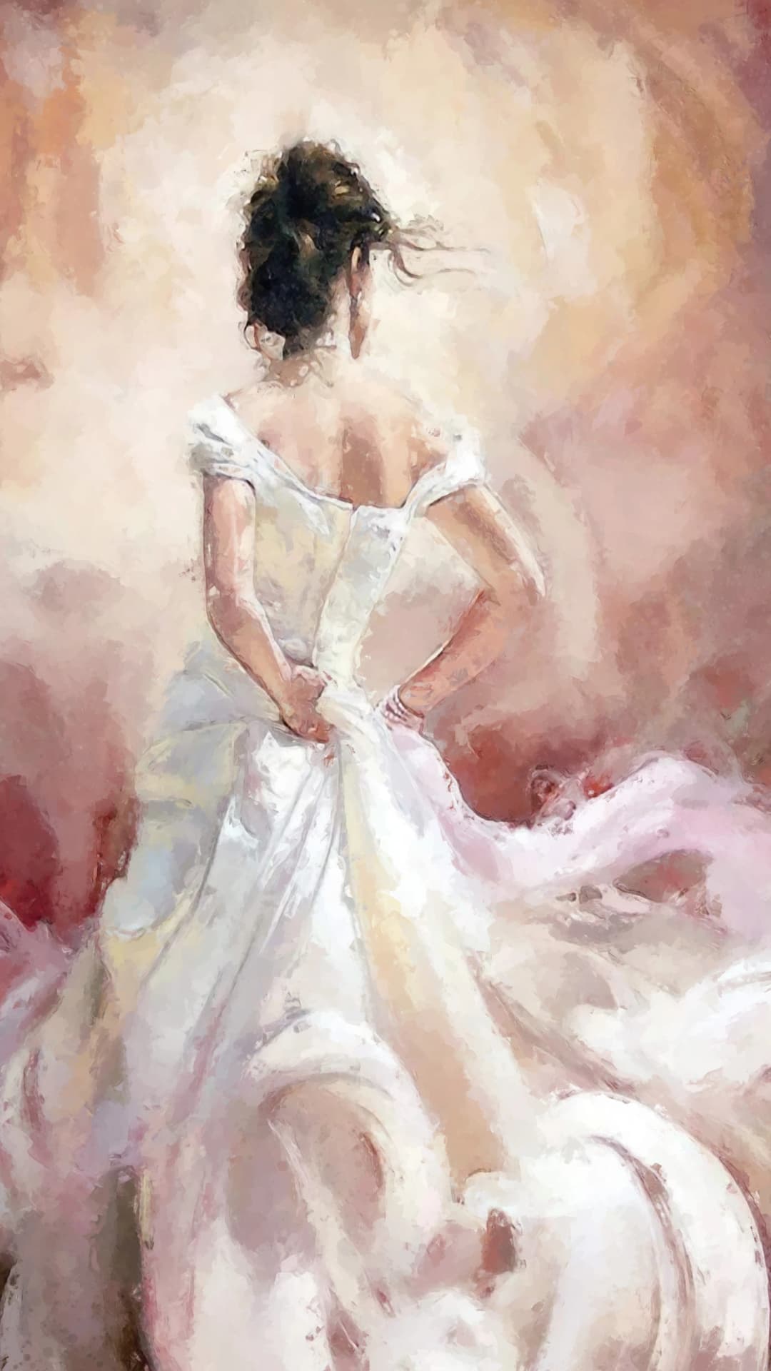 White Gown Back Portrait