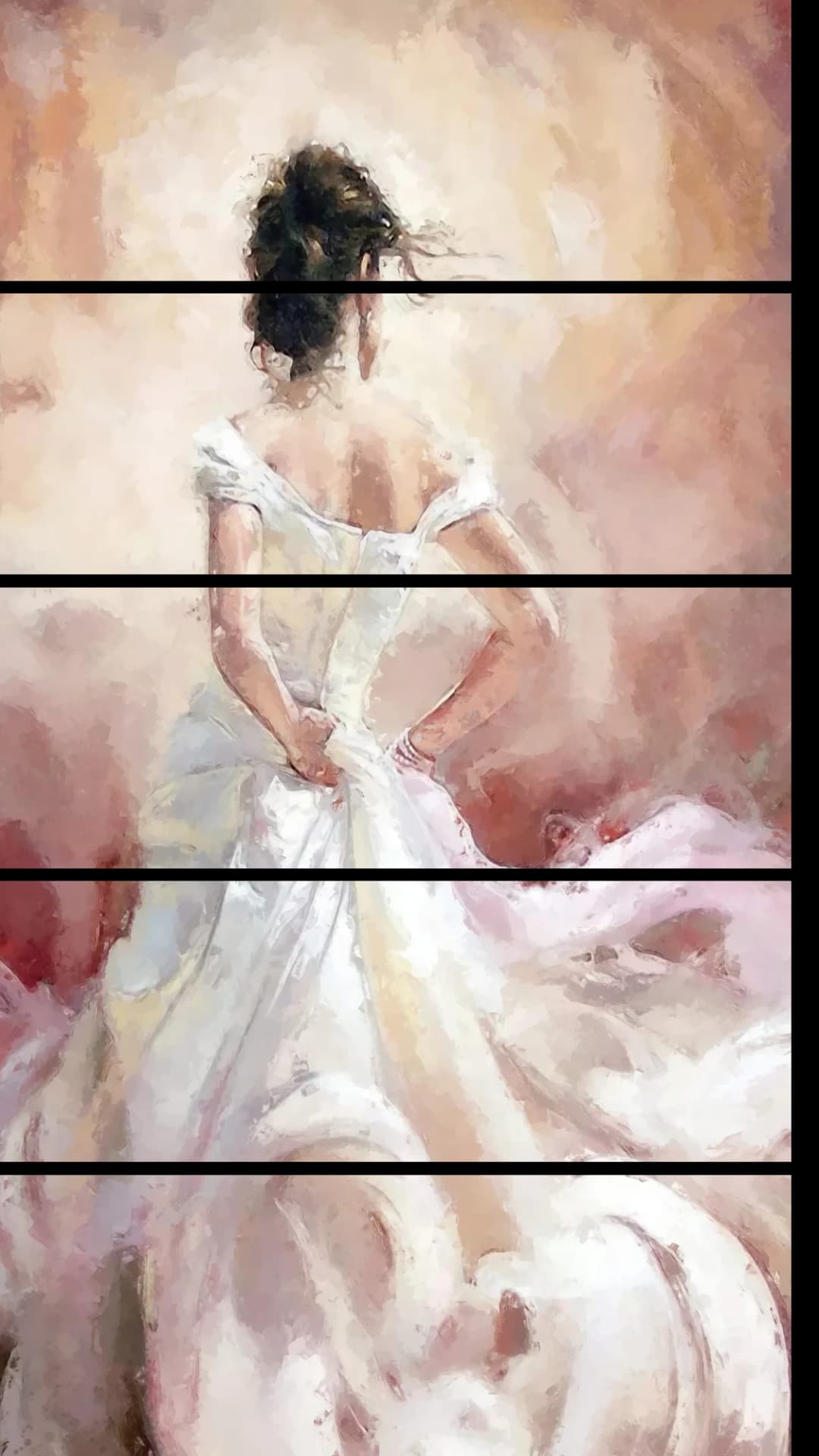 White Gown Back Portrait – 5 Panels Straight