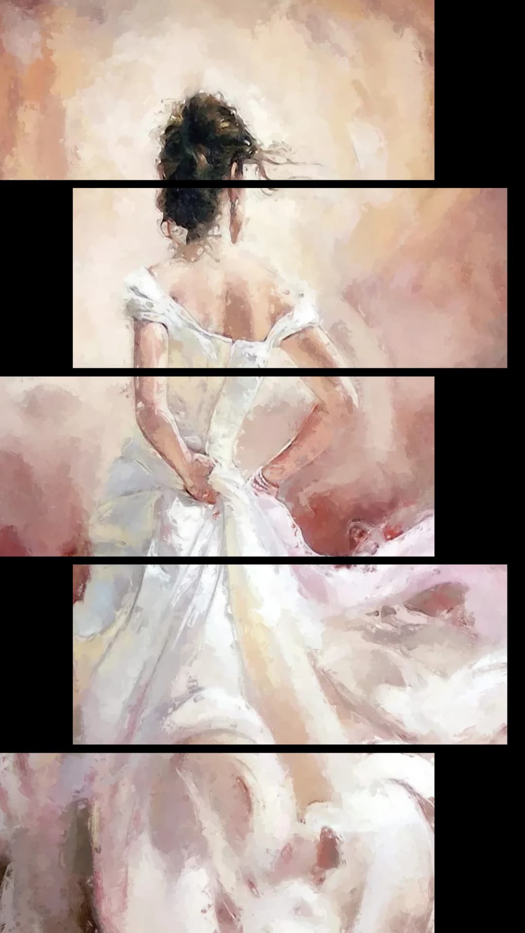 White Gown Back Portrait – 5 Panels Up & Down