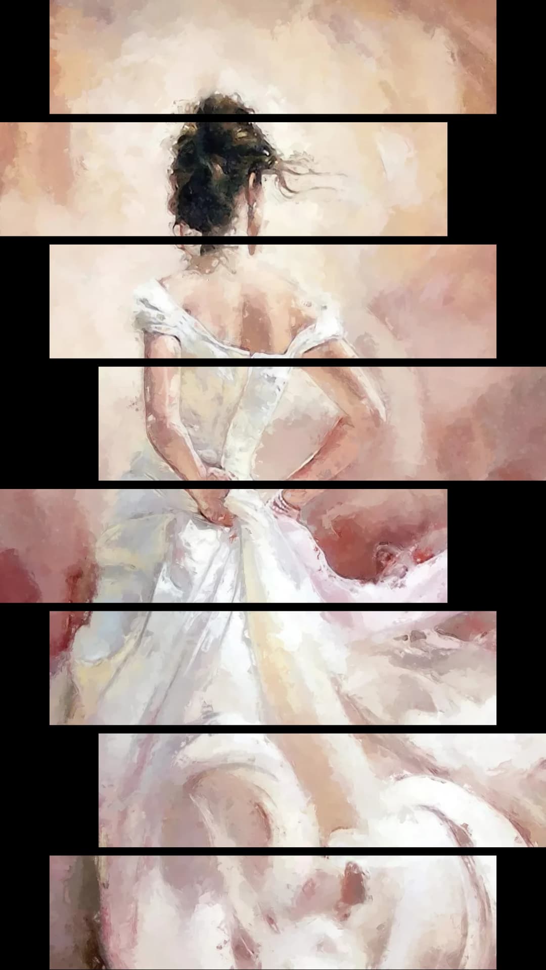White Gown Back Portrait – 8 Panels Hierarchy