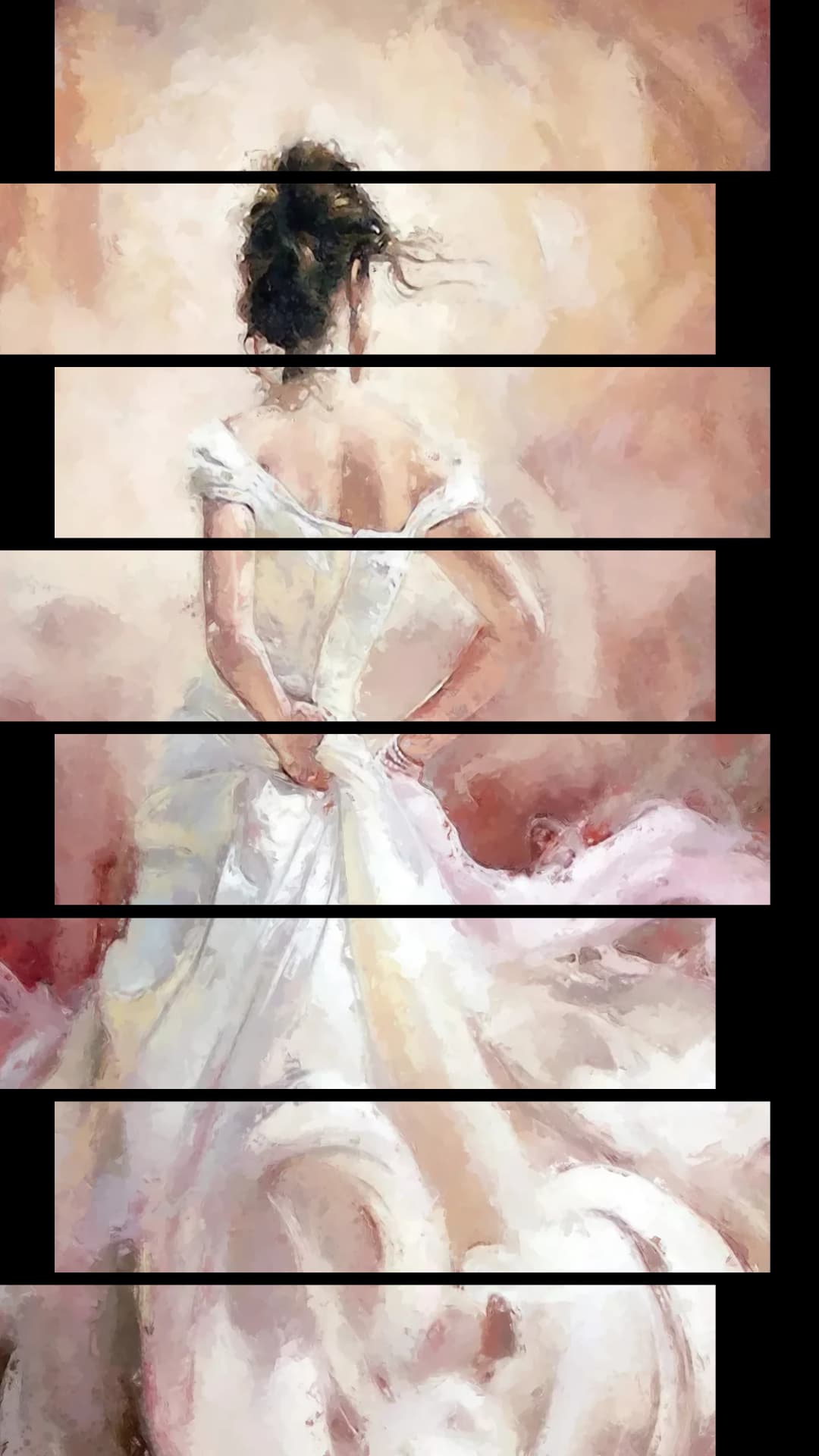 White Gown Back Portrait – 8 Panels Up & Down