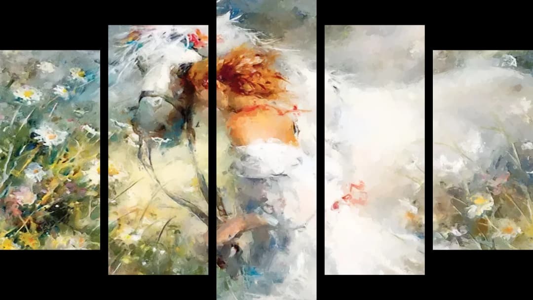White Horse Wildflowers – 5 Panels Hierarchy