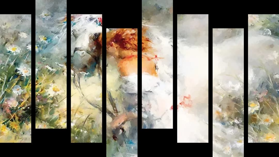 White Horse Wildflowers – 8 Panels Hierarchy