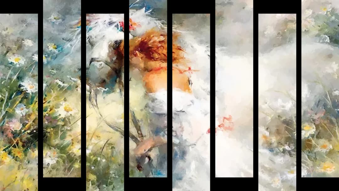 White Horse Wildflowers – 8 Panels Up & Down