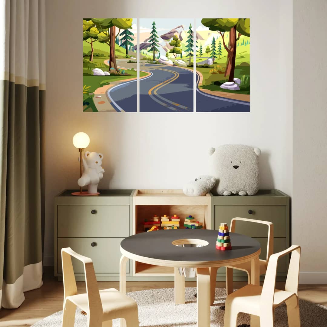 Winding Forest Road – 3 Panels