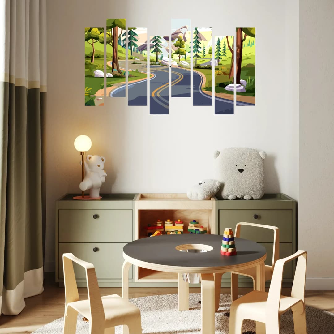 Winding Forest Road – 8 Panels Hierarchy