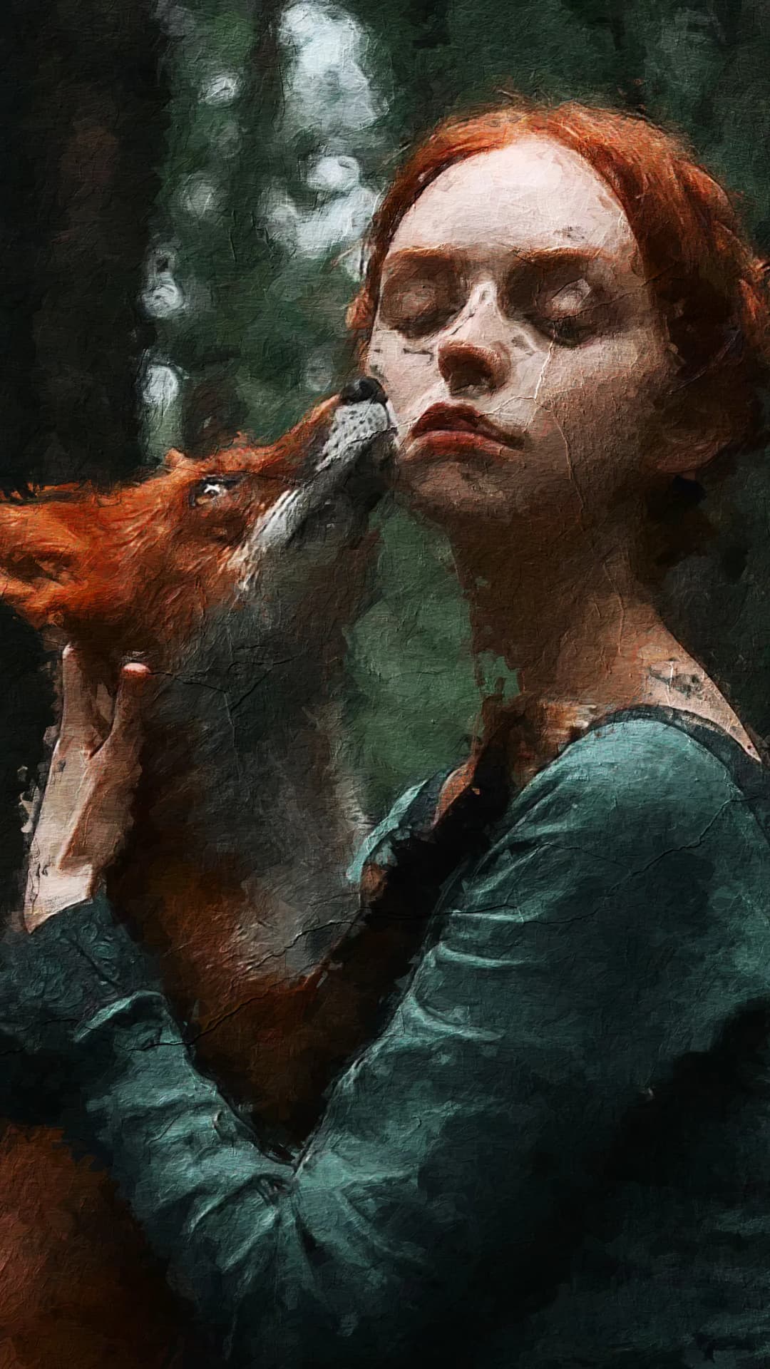 Woman and Fox