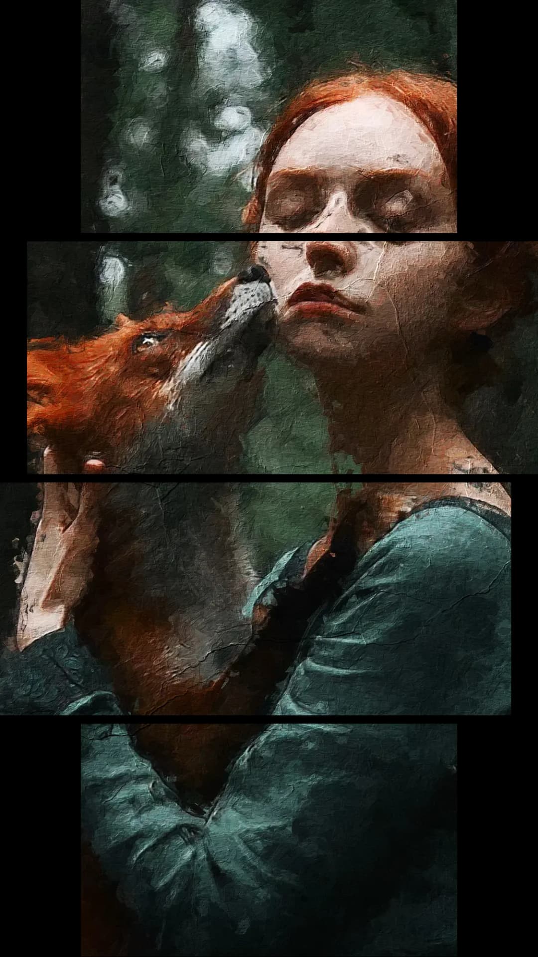 Woman and Fox – 4 Panels