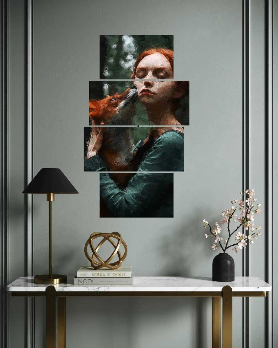 Woman and Fox – 4 Panels