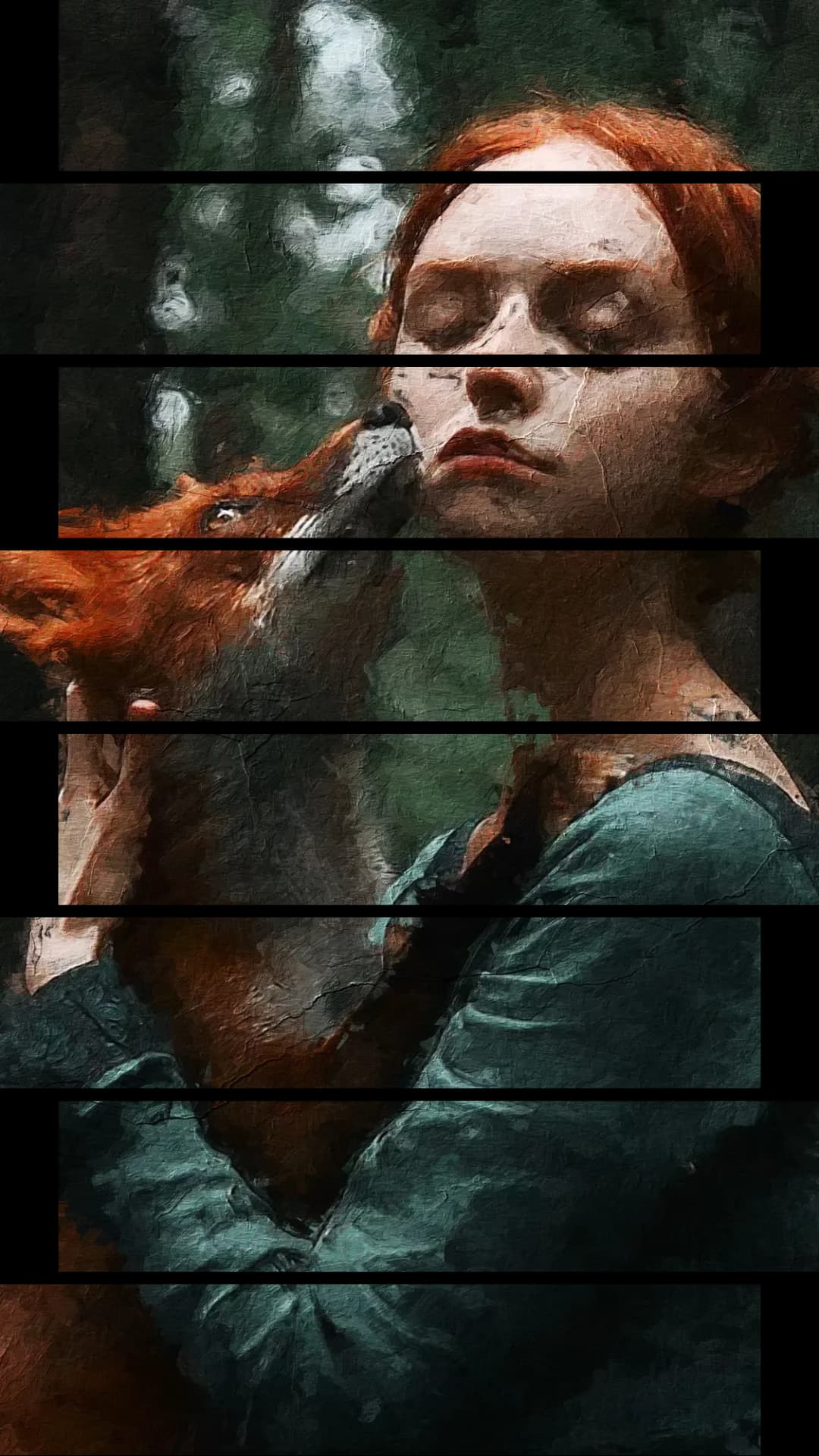 Woman and Fox – 8 Panels Up & Down