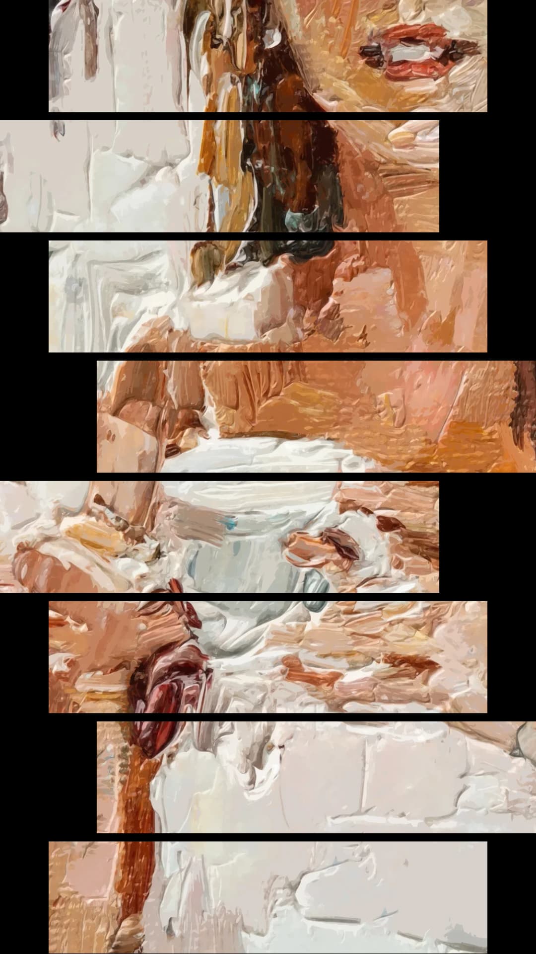 Woman Holding Coffee Cup – 8 Panels Hierarchy