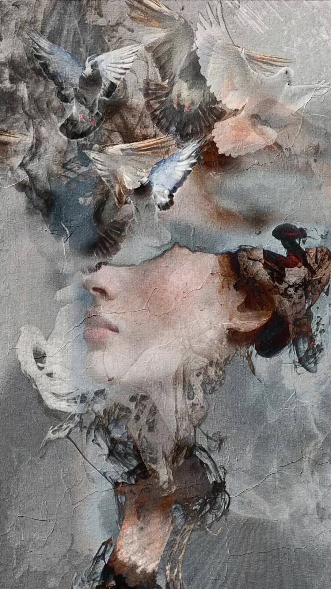 Woman With Doves