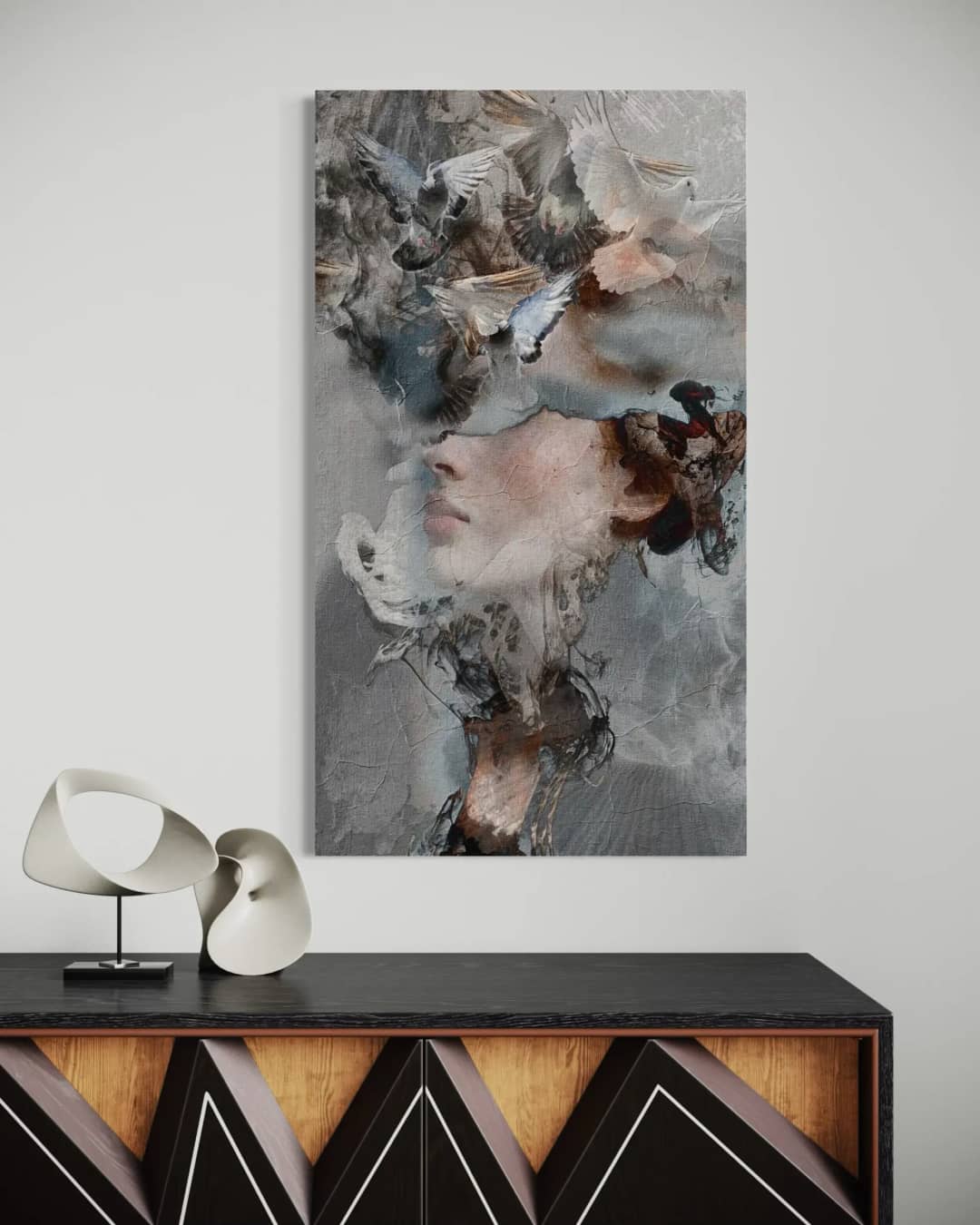 Woman With Doves