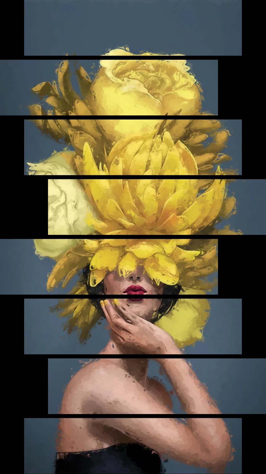 Yellow Bloom Crown – 8 Panels Hierarchy