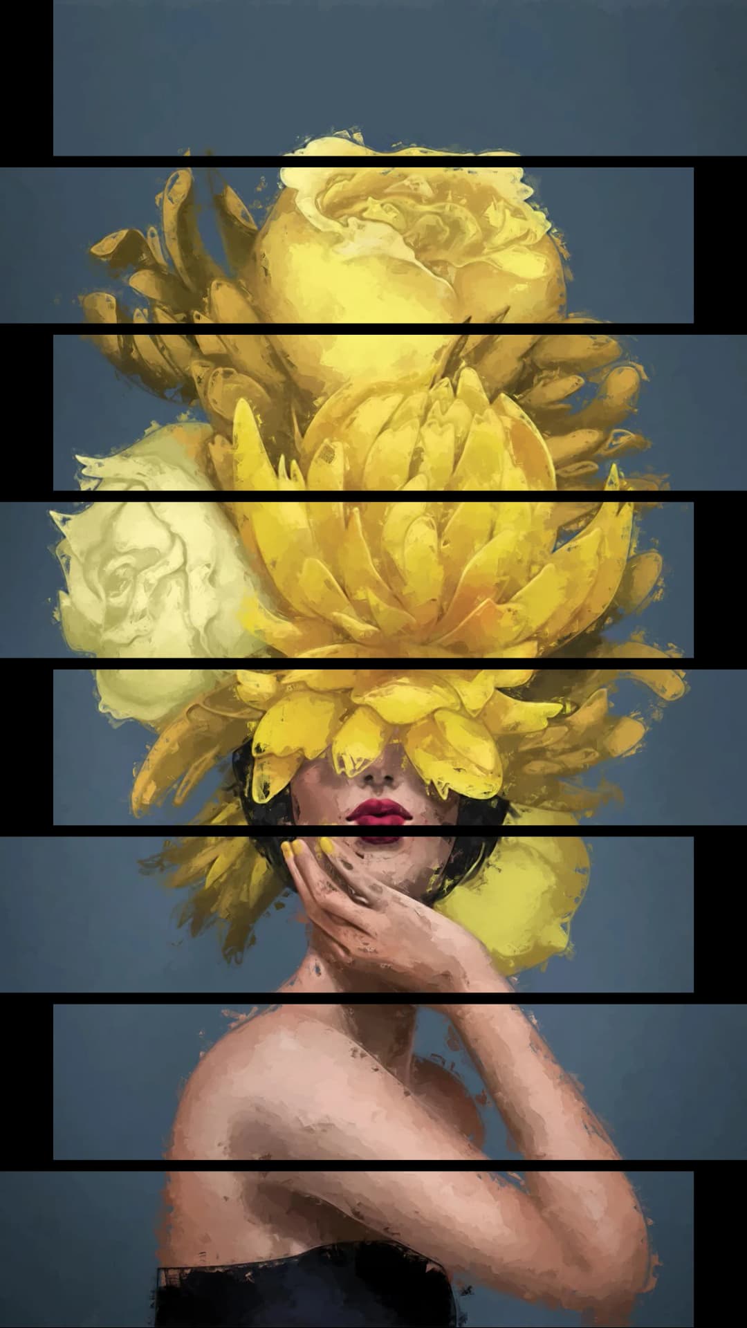 Yellow Bloom Crown – 8 Panels Up & Down
