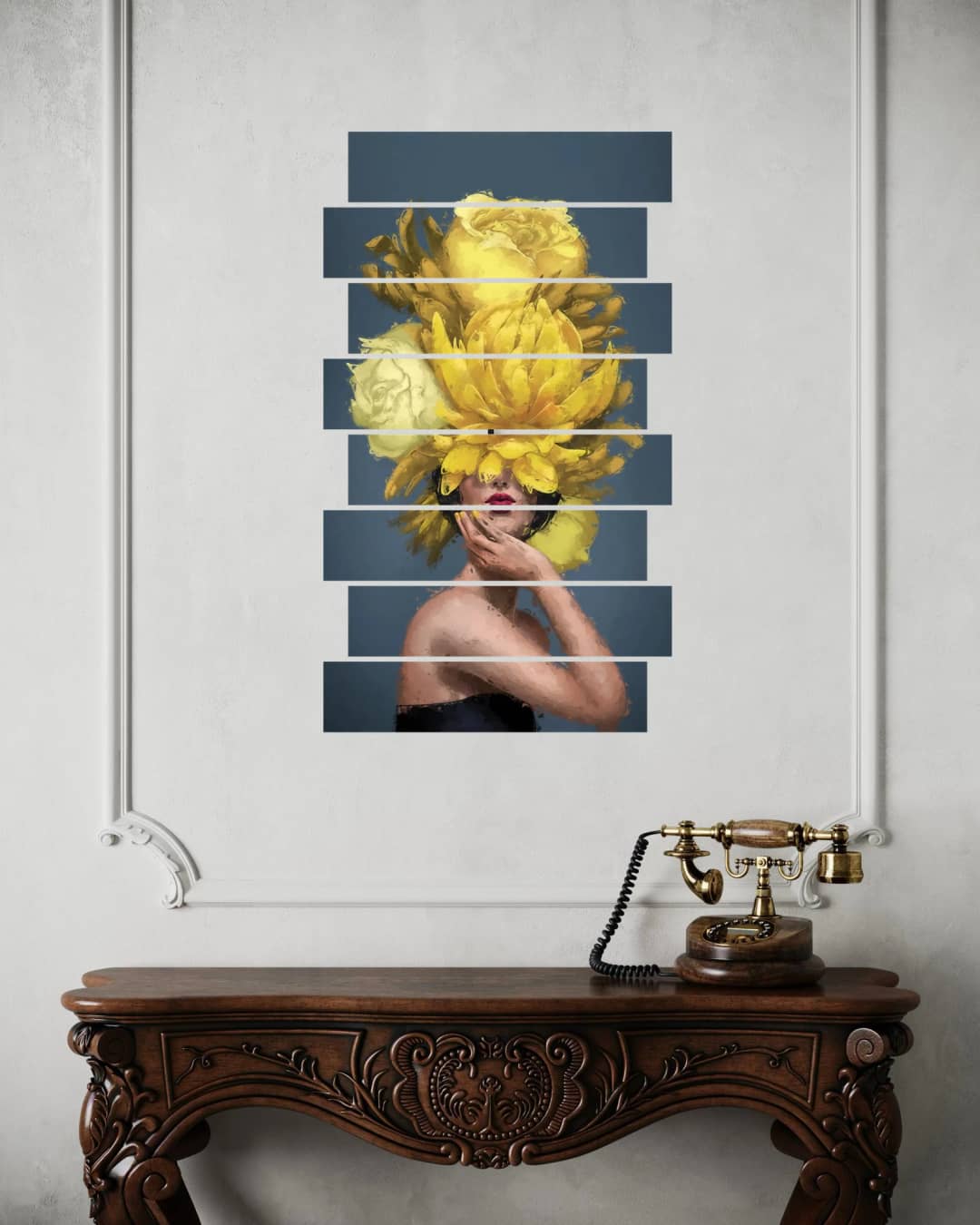 Yellow Bloom Crown – 8 Panels Up & Down