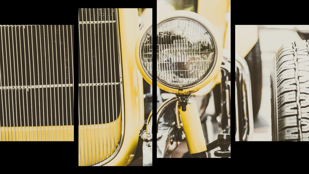 Yellow Car Detail – 4 Panels