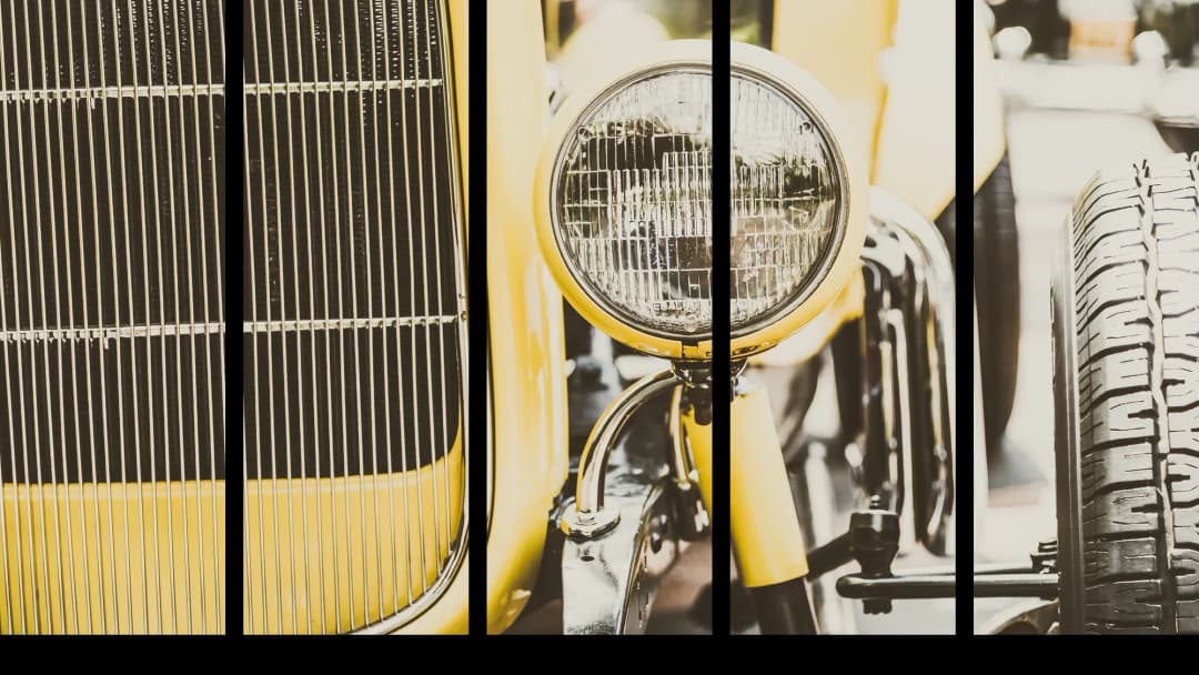 Yellow Car Detail – 5 Panels Straight