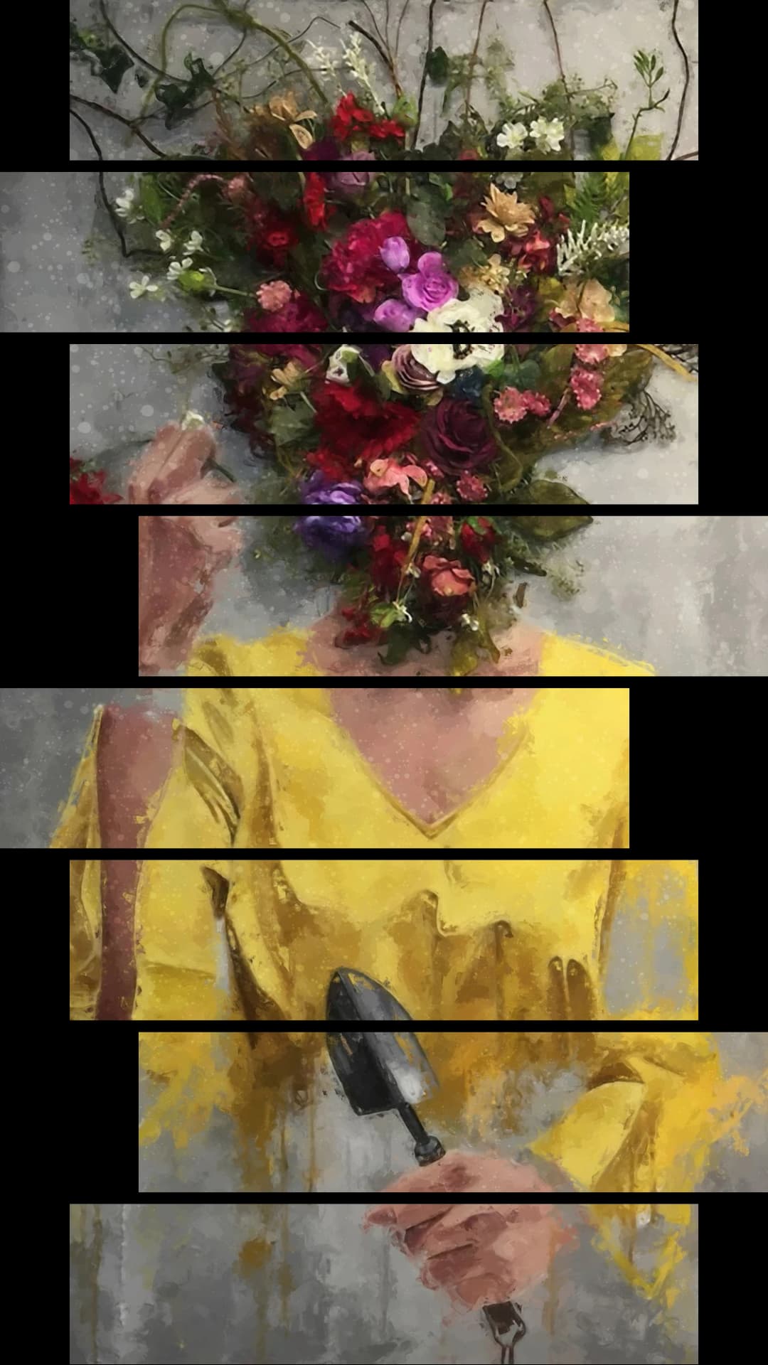 Yellow Floral Gardener – 8 Panels Hierarchy
