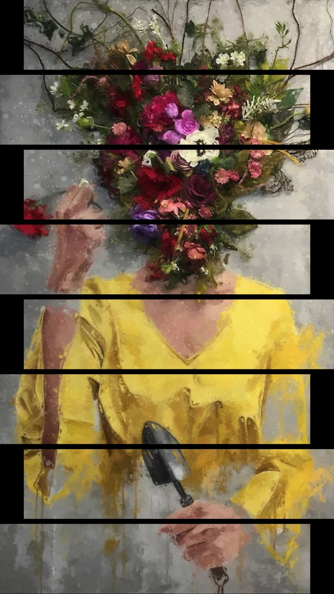 Yellow Floral Gardener – 8 Panels Up & Down