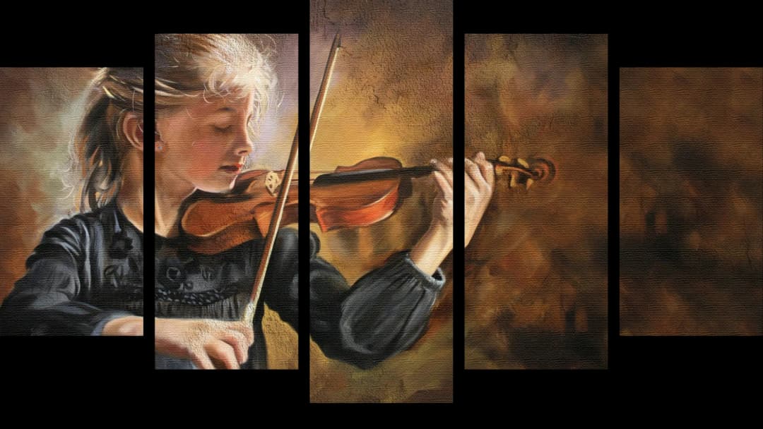Young Girl Violinist – 5 Panels Hierarchy