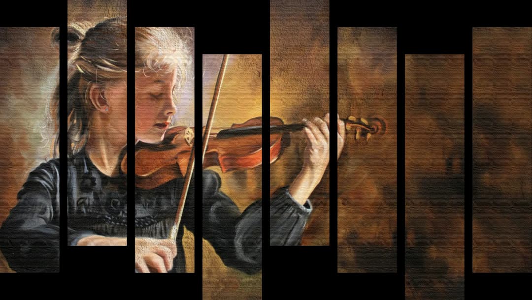 Young Girl Violinist – 8 Panels Hierarchy